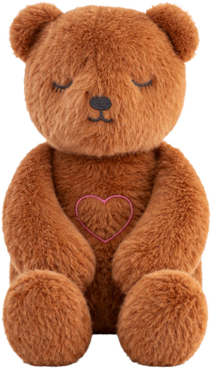 Lulla Bear Slaapknuffel Bruin – met natuurlijke hartslag & ademhaling – Slaaphulp – Werkt tot 12 uur – Hypoallergeen & Wasbaar – Voor Baby, Prematuur & Kind van Lulla doll — afbeelding 2