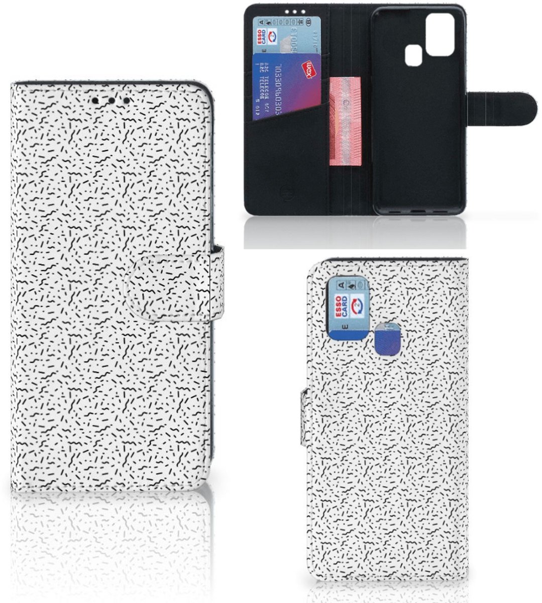 Samsung Galaxy M31 Telefoon Hoesje Stripes Dots
