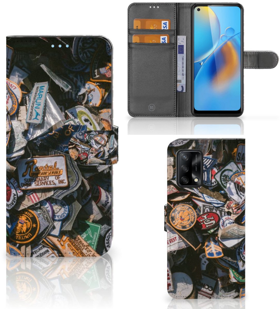 OPPO A74 4G Telefoonhoesje met foto Badges