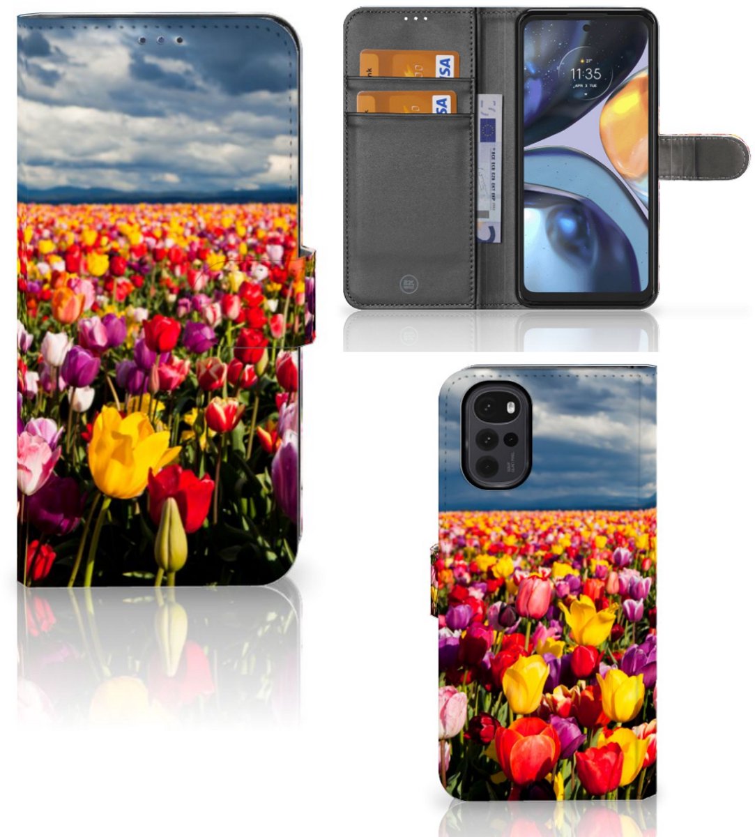 Motorola Moto G22 Hoesje Tulpen
