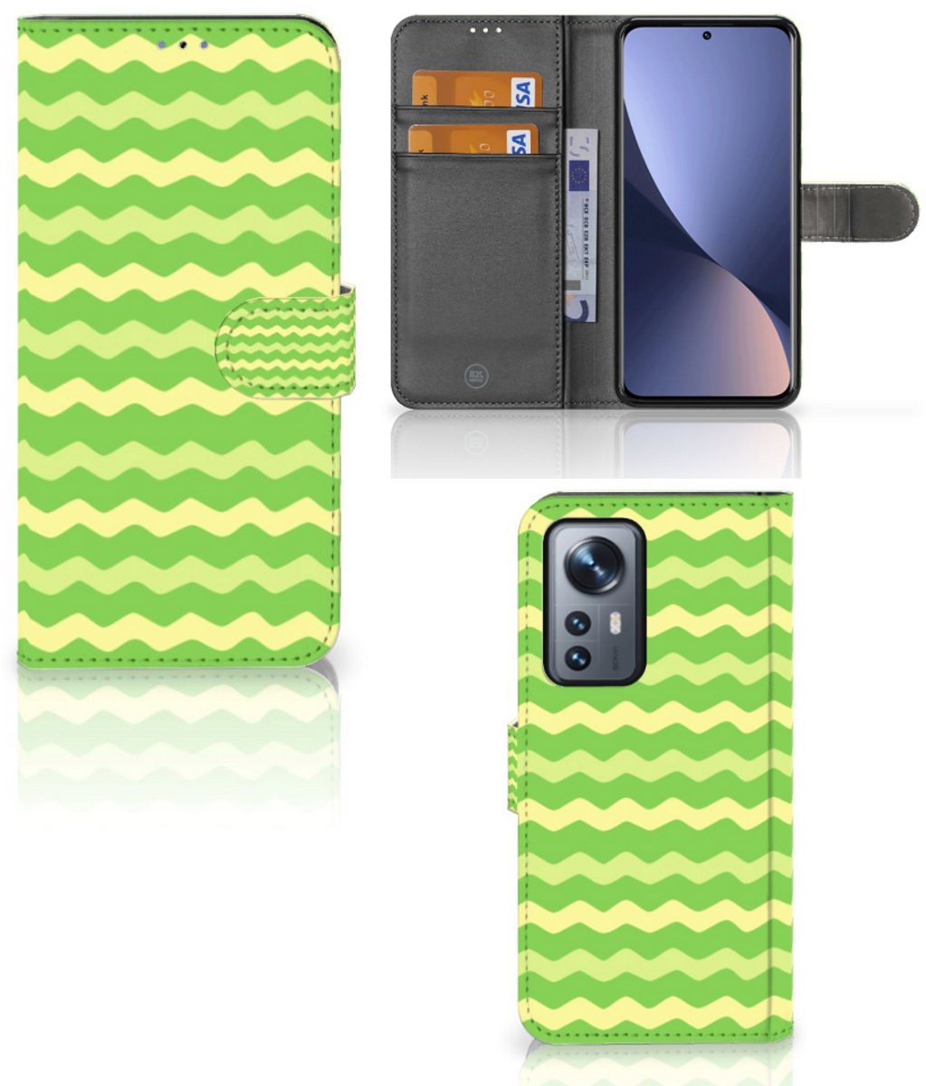 Xiaomi 12 Pro Telefoon Hoesje Waves Green