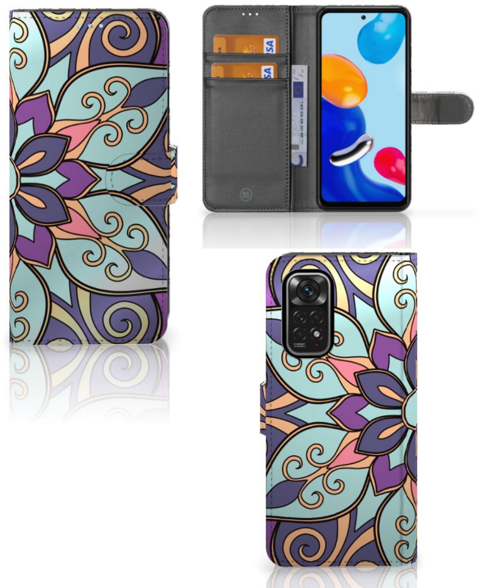 Xiaomi Redmi Note 11/11S Hoesje Purple Flower