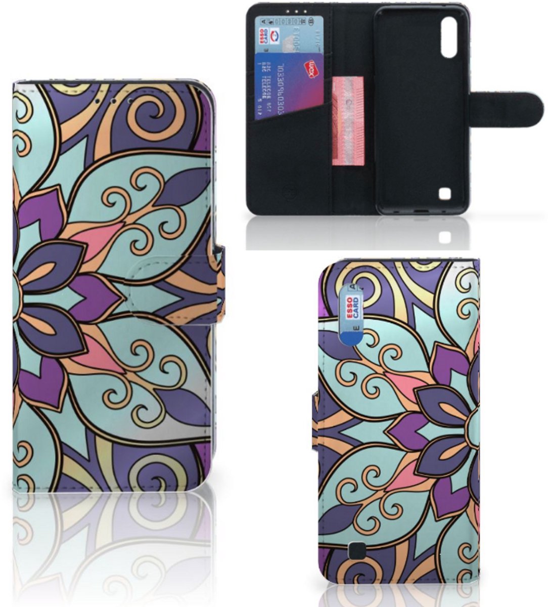 Samsung Galaxy M10 Hoesje Purple Flower