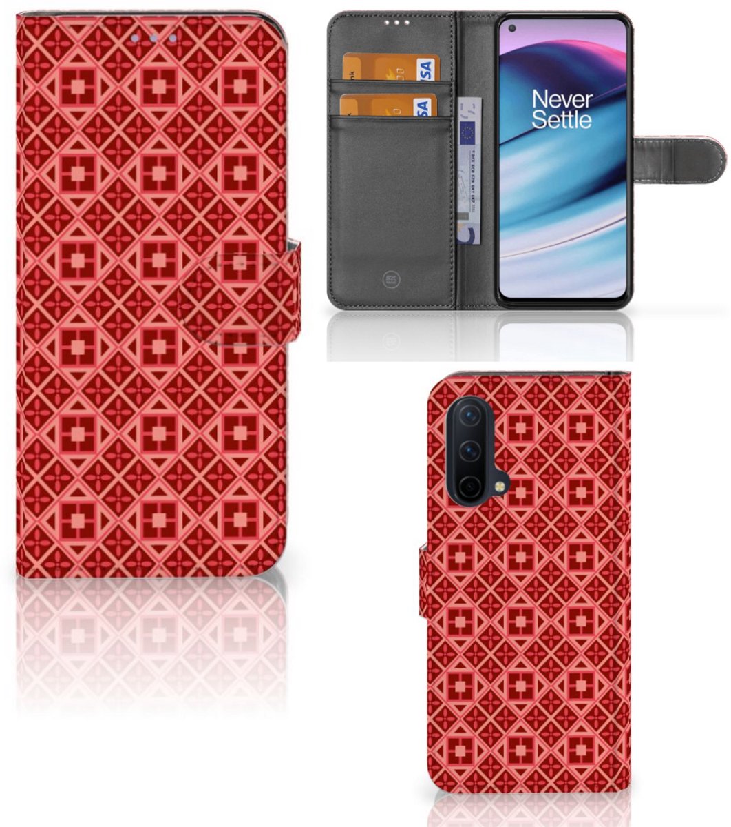 OnePlus Nord CE 5G Telefoon Hoesje Batik Rood