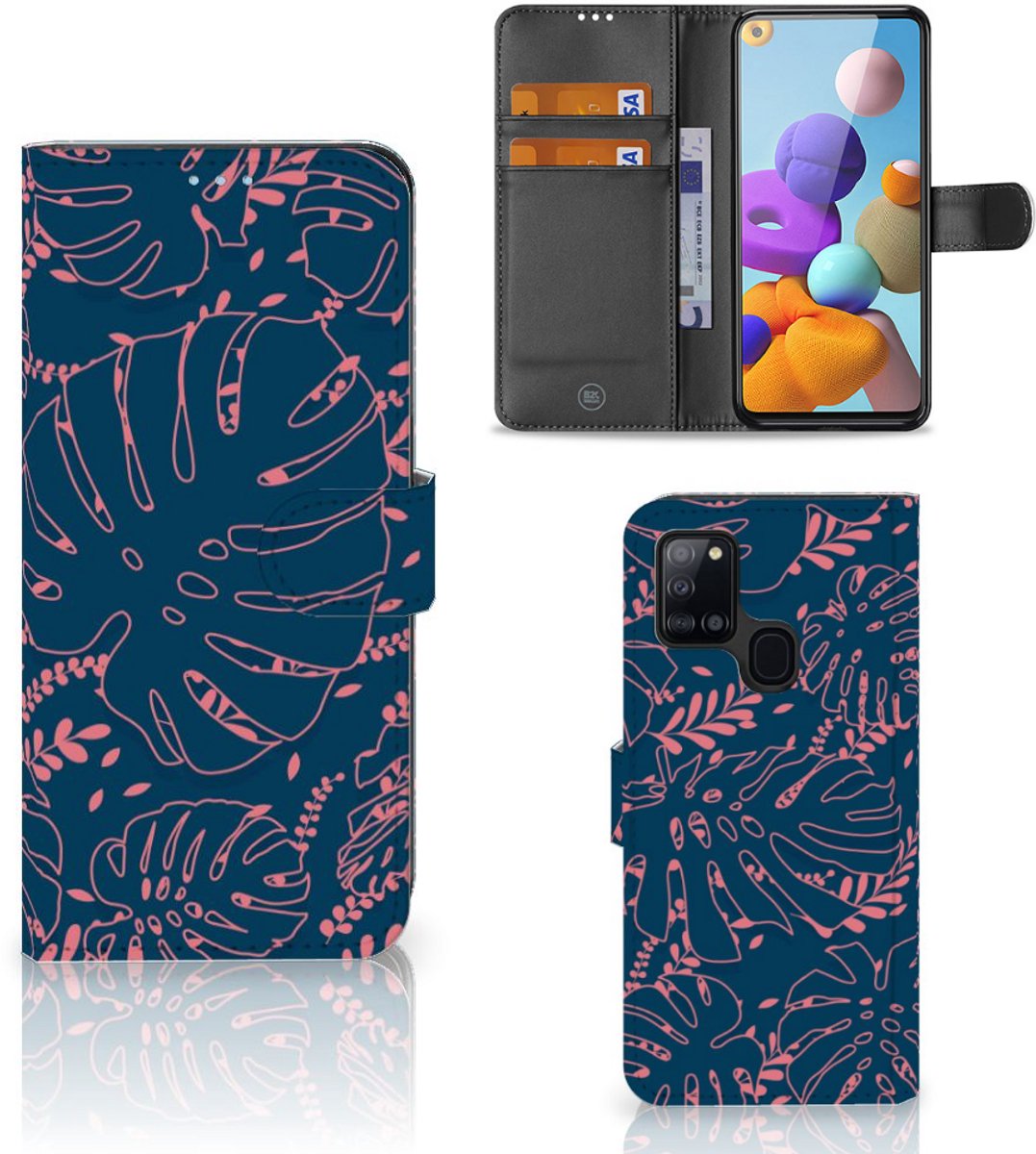 Samsung Galaxy A21s Hoesje Palm Leaves