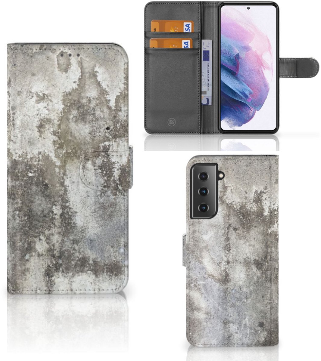 Samsung Galaxy S21 Plus Bookcase Beton Print