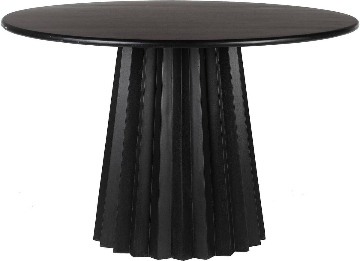Goossens Felicia Eettafel - Hout - 140 x 76 x 140 cm - Rond - zwart