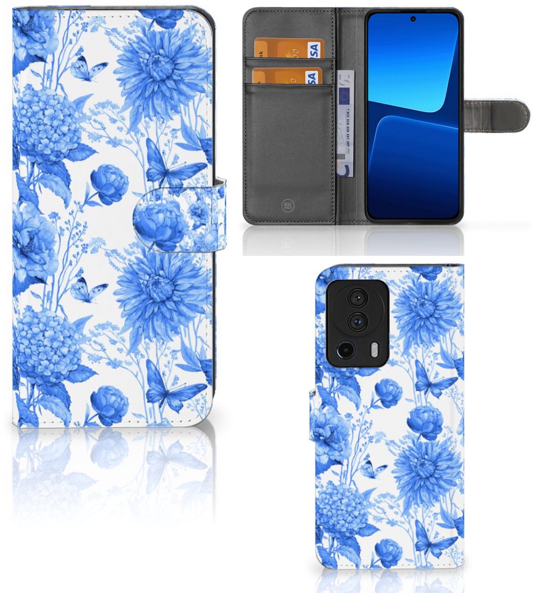 Hoesje voor Xiaomi 13 Lite Flowers Blue