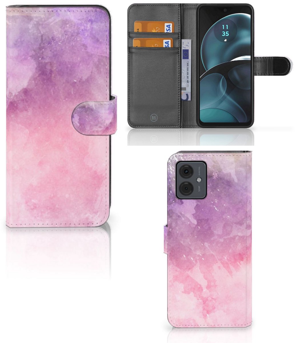 Hoesje Motorola Moto G14 Pink Purple Paint