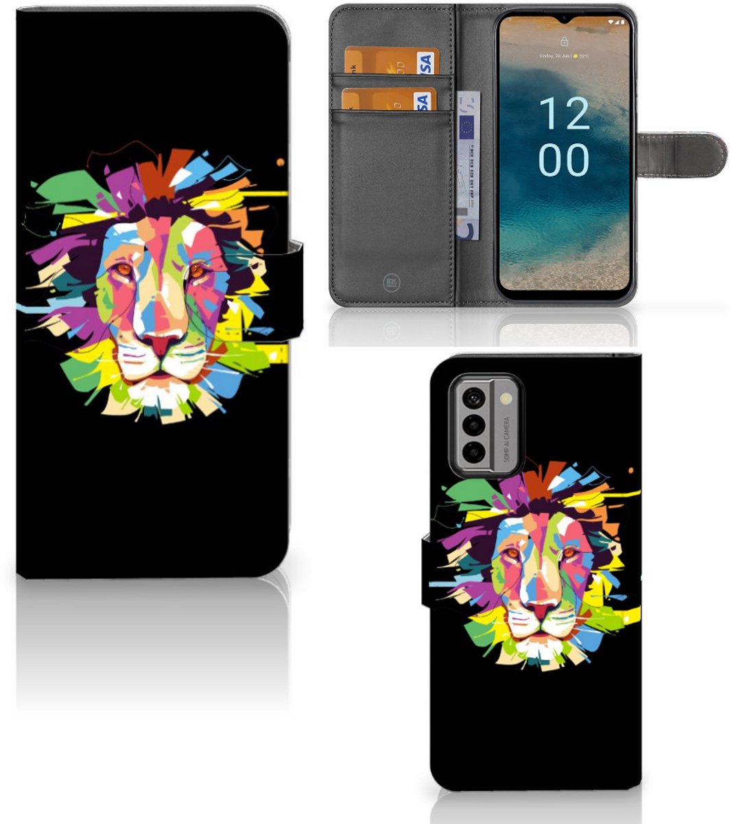 Nokia G22 Leuk Hoesje Lion Color