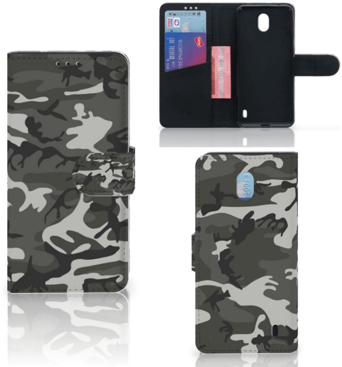 Nokia 1 Plus Telefoon Hoesje Army Light