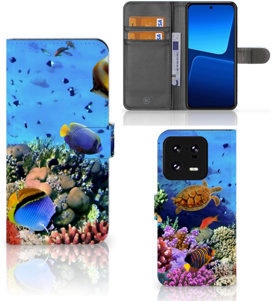 Xiaomi 13 Pro Telefoonhoesje met Pasjes Vissen