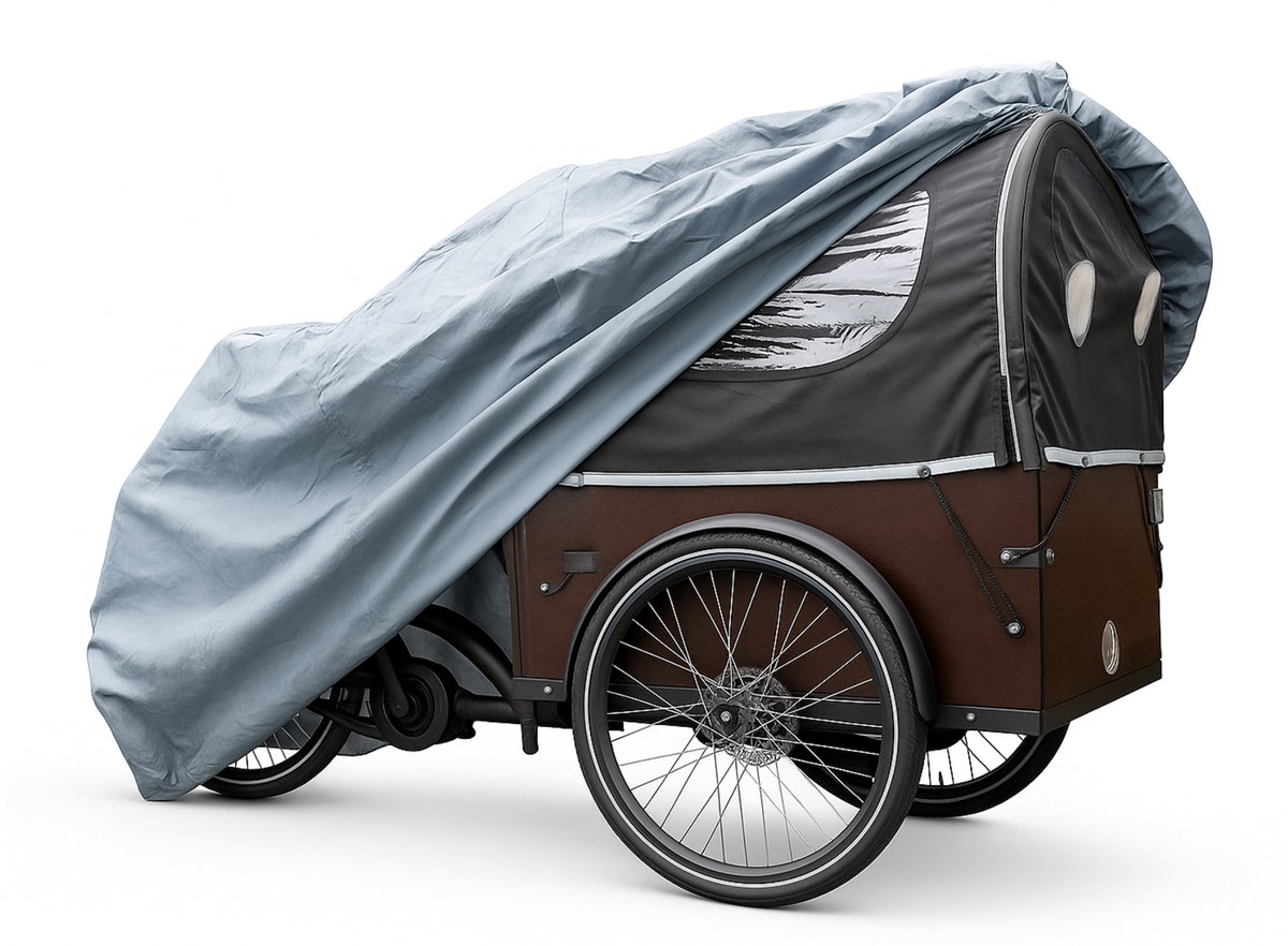 Bakfietshoes | Bakfiets beschermhoes | Driewieler Bakfietshoes | 3 Wieler Bakfietshoes | Grijs | DeZeilenSpecialist