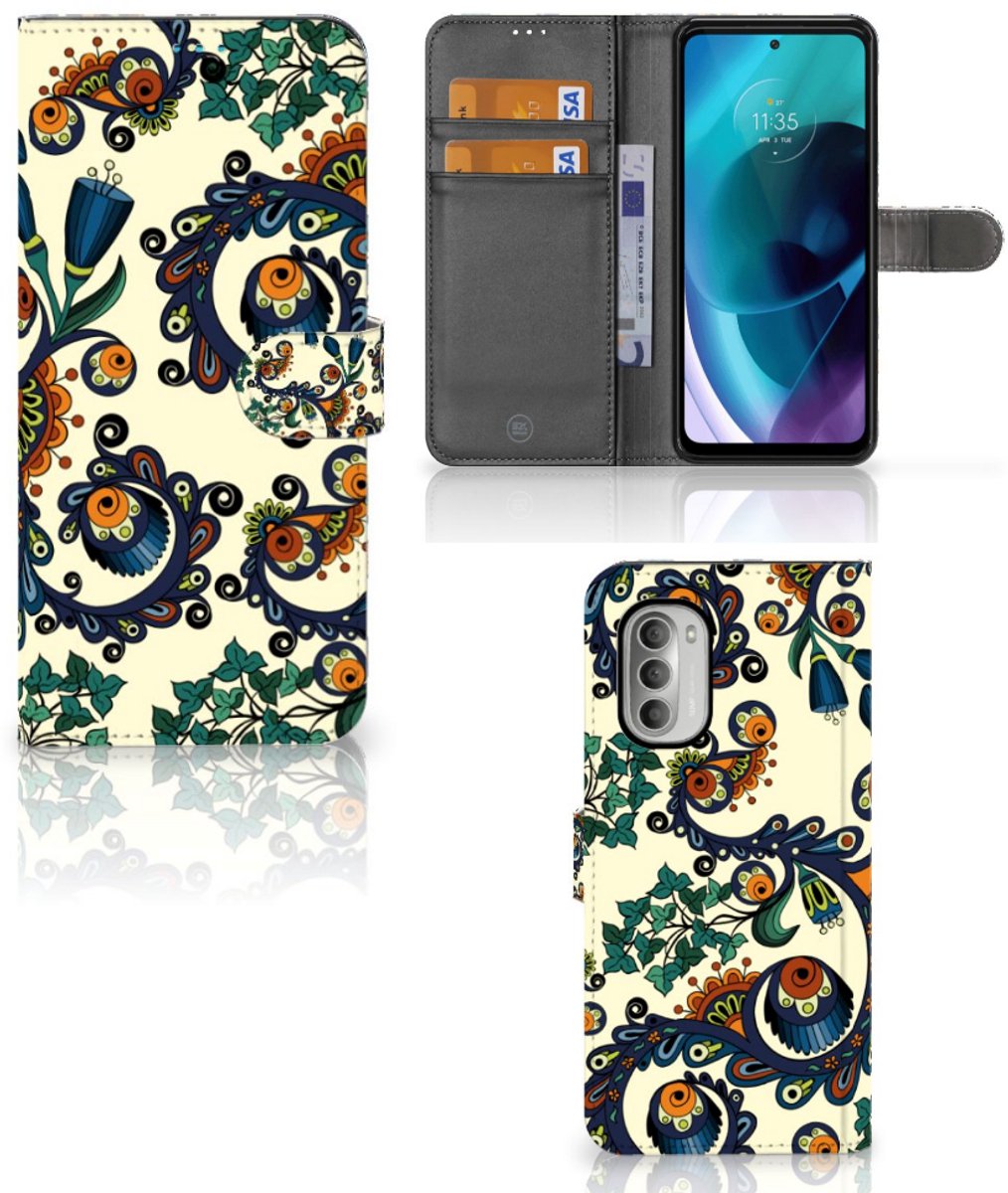 Wallet Case Motorola Moto G51 5G Barok Flower