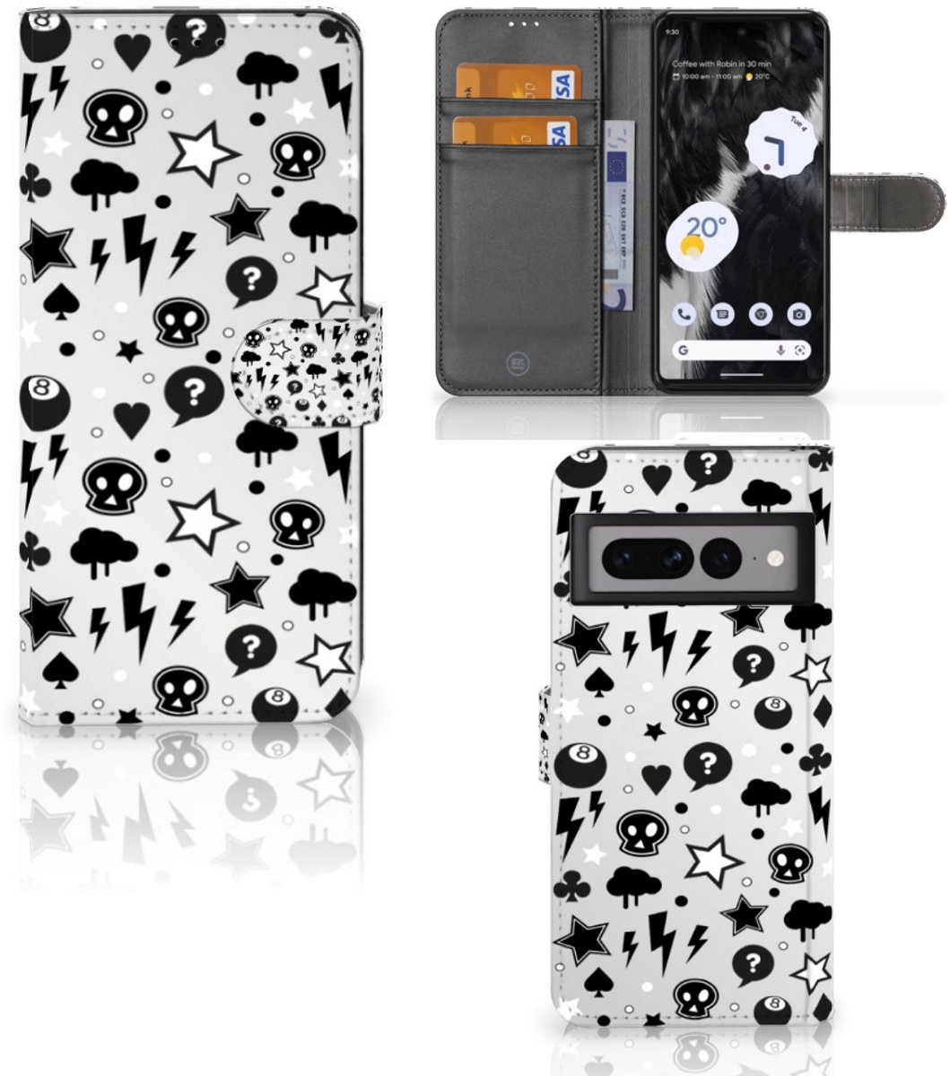 Telefoonhoesje met Naam Google Pixel 7 Pro Silver Punk