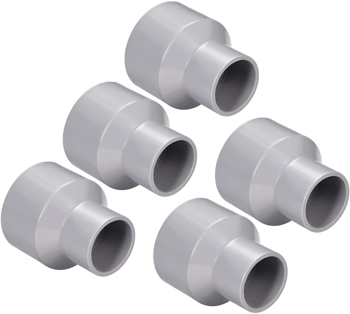 Cosensi - PVC Reductiekoppeling - 50mm x 32mm - Drukbestendig - Grijs - Corrosiebestendig - Voor Irrigatieinstallaties - 5 Stuks
