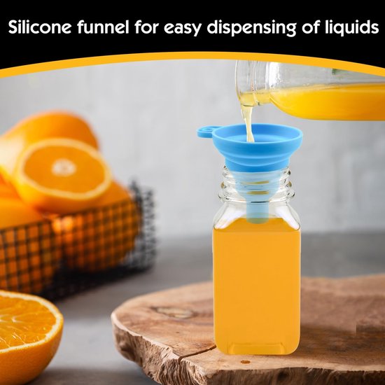 Cosensi - 15 Pcs Juice Bottles - Herbruikbare Plastic Flessen - Met Lids en Accessoires - 250ml - Voor Dranken en Sappen - Ideaal voor Mini Fridge — afbeelding 2