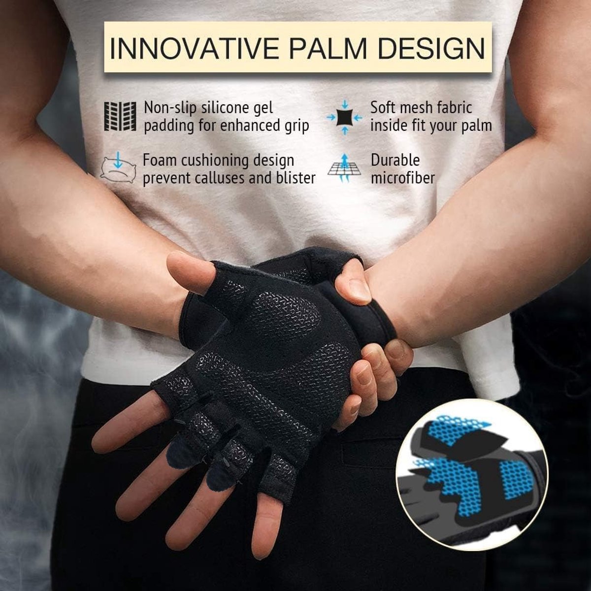 Unisex Sporthandschoenen — Ideaal voor gewichtheffen en fietsen; ook geschikt voor fitness, krachttraining en MMA; ademend, comfortabel en nauwsluitend (Maat XL, Zwart) — cadeau in Sport & Outdoor - foto 2