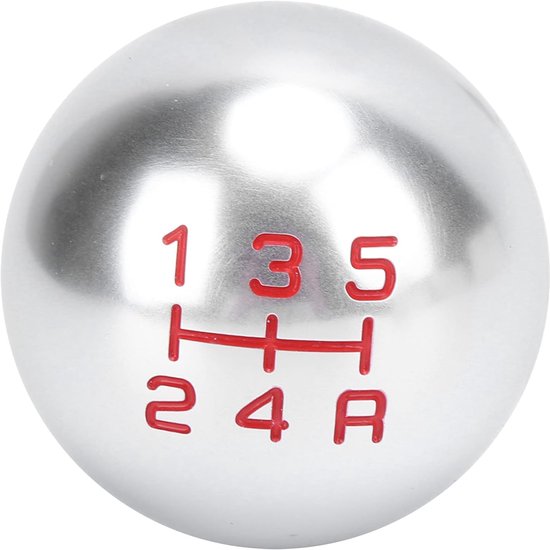 Versnellingspookknop - Schakelknop Pookkop - Handmatig Schakelen - Acryl Materiaal - M10x1.5 Schroefdraad - Zilver 5 Versnellingen — afbeelding 4