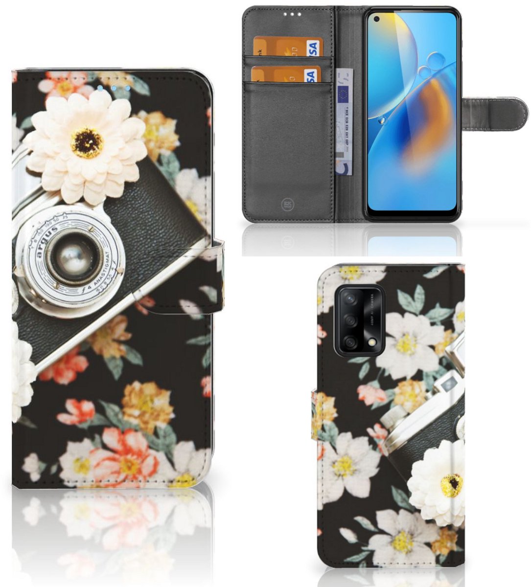 OPPO A74 4G Telefoonhoesje met foto Vintage Camera