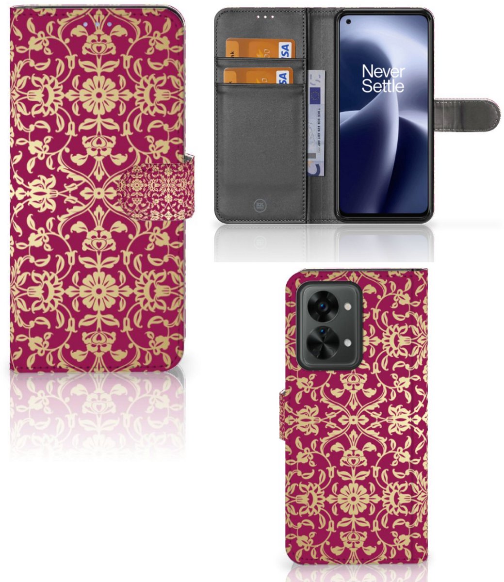 Wallet Case OnePlus Nord 2T Barok Pink