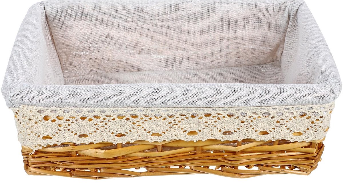 Cosensi - Wicker Basket - Handgeweven - Ruimtebesparend - Rectangular - Opslagmand - Stijlvol en functioneel - Geschikt voor elke ruimte