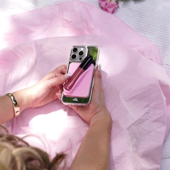 Lipgloss Telefoonhoesje, Hartvorm Zelfklevende Siliconen Lipgloss Telefoonhoesje Gemakkelijk Vast te Houden Lippenstift Telefoonhouder Draagbaar Liptelefoonhoesje voor iPhone en Android