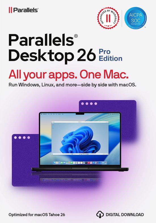 Parallels Desktop 18 Pro Edition - Run Windows op een Mac - 1 jaar - Mac