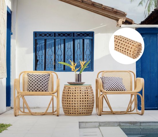 Rotan Webbing Rol - Gevlochten Rietmat voor Meubelherstel en Decoratie (40x100 cm) — afbeelding 4