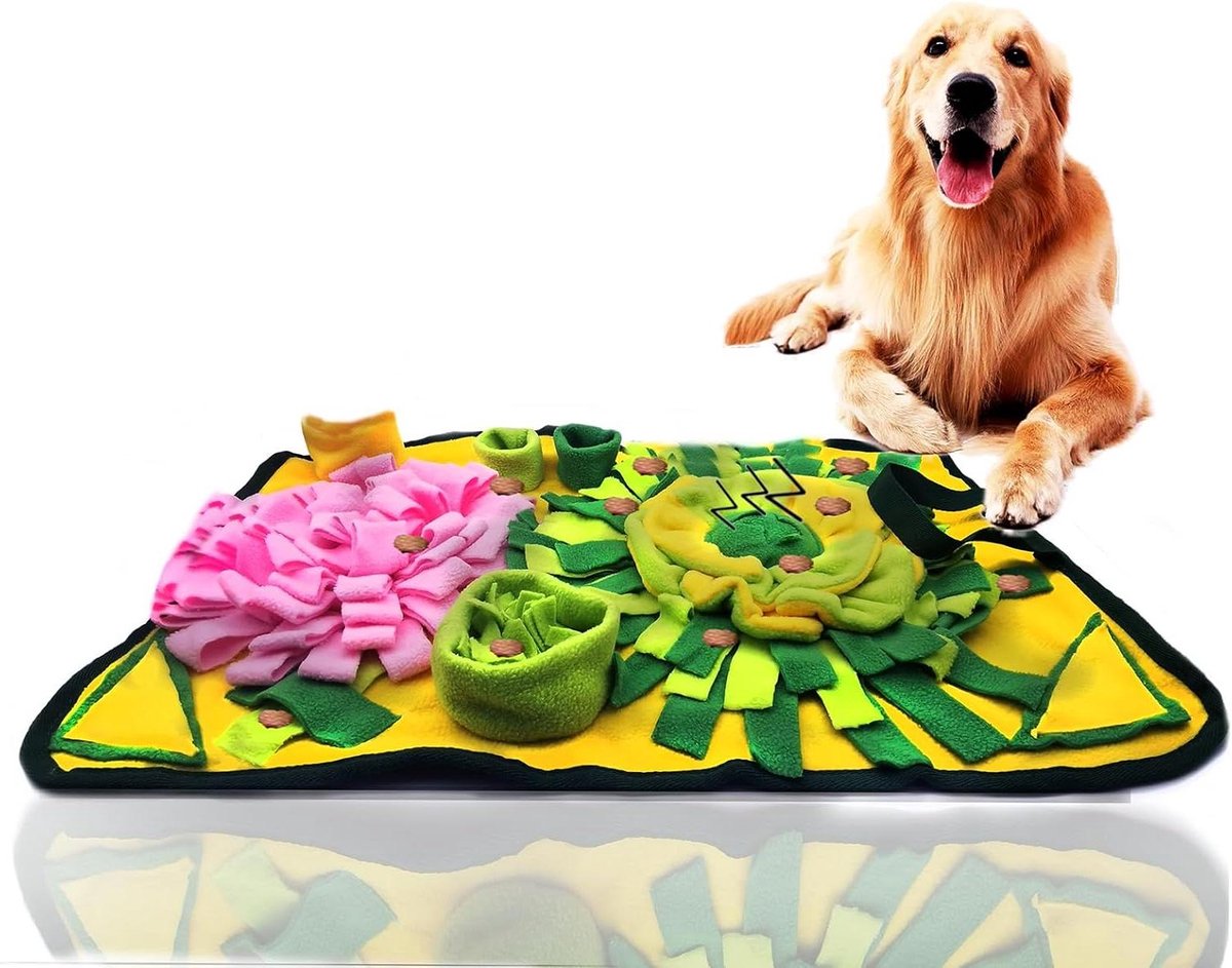 Honden Snuffelmat - Voedingsmat Puppy Speelgoed - Stimuleert Natuurlijke Foerageervaardigheden - Antislip Bodem Ontworpen