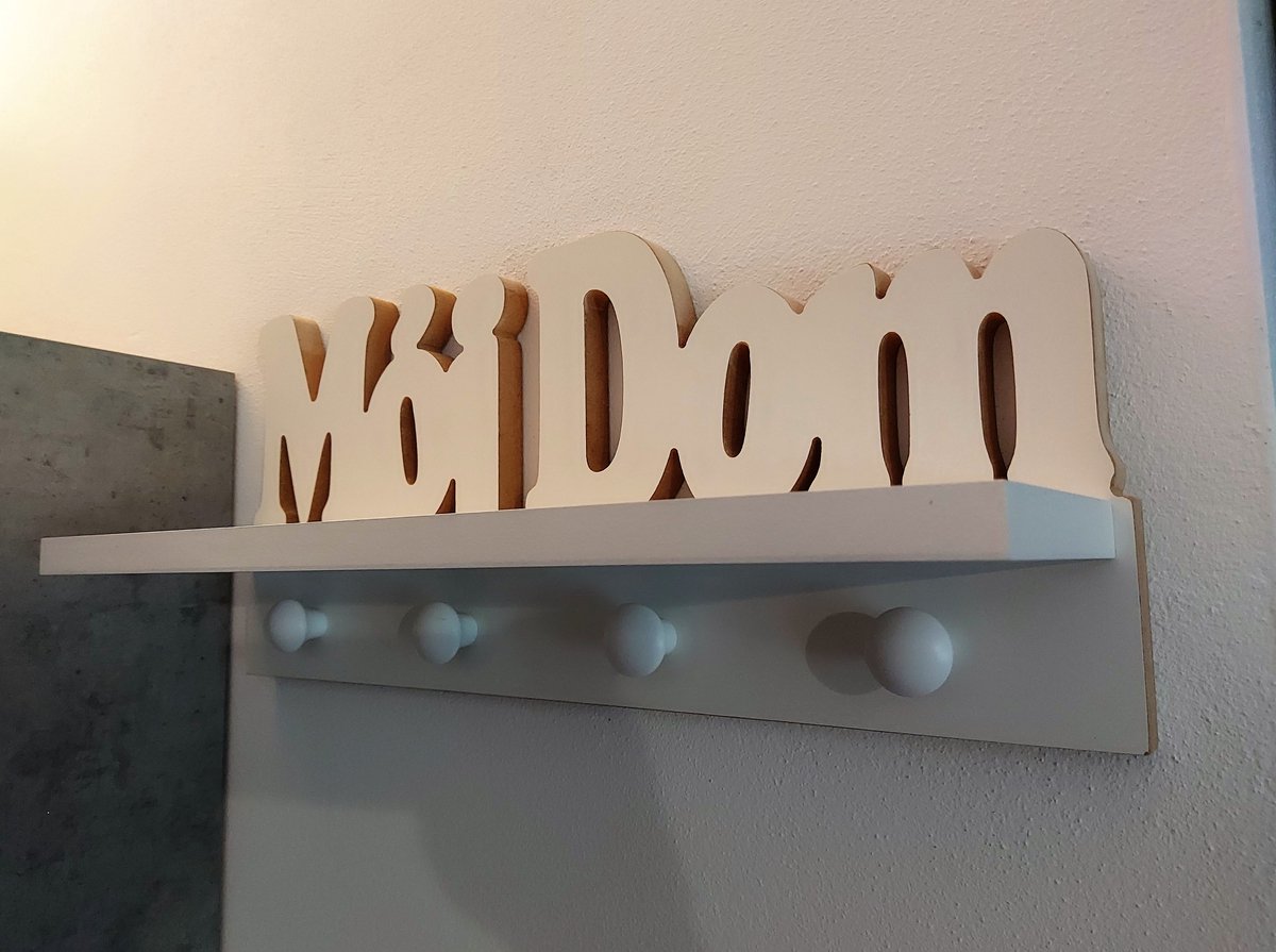 Moliland - Wandkapstok - Wit - Scandinavische Stijl - 3-in-1
