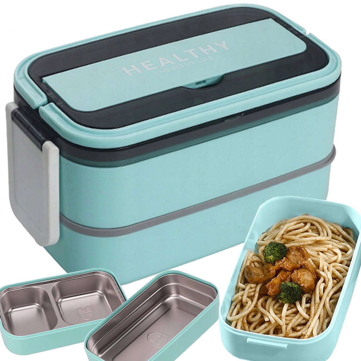 Pingyang Rongrong Handicraft Factory Serie - Lunchbox - 1400ml - Blauw - Vertrouwbaar