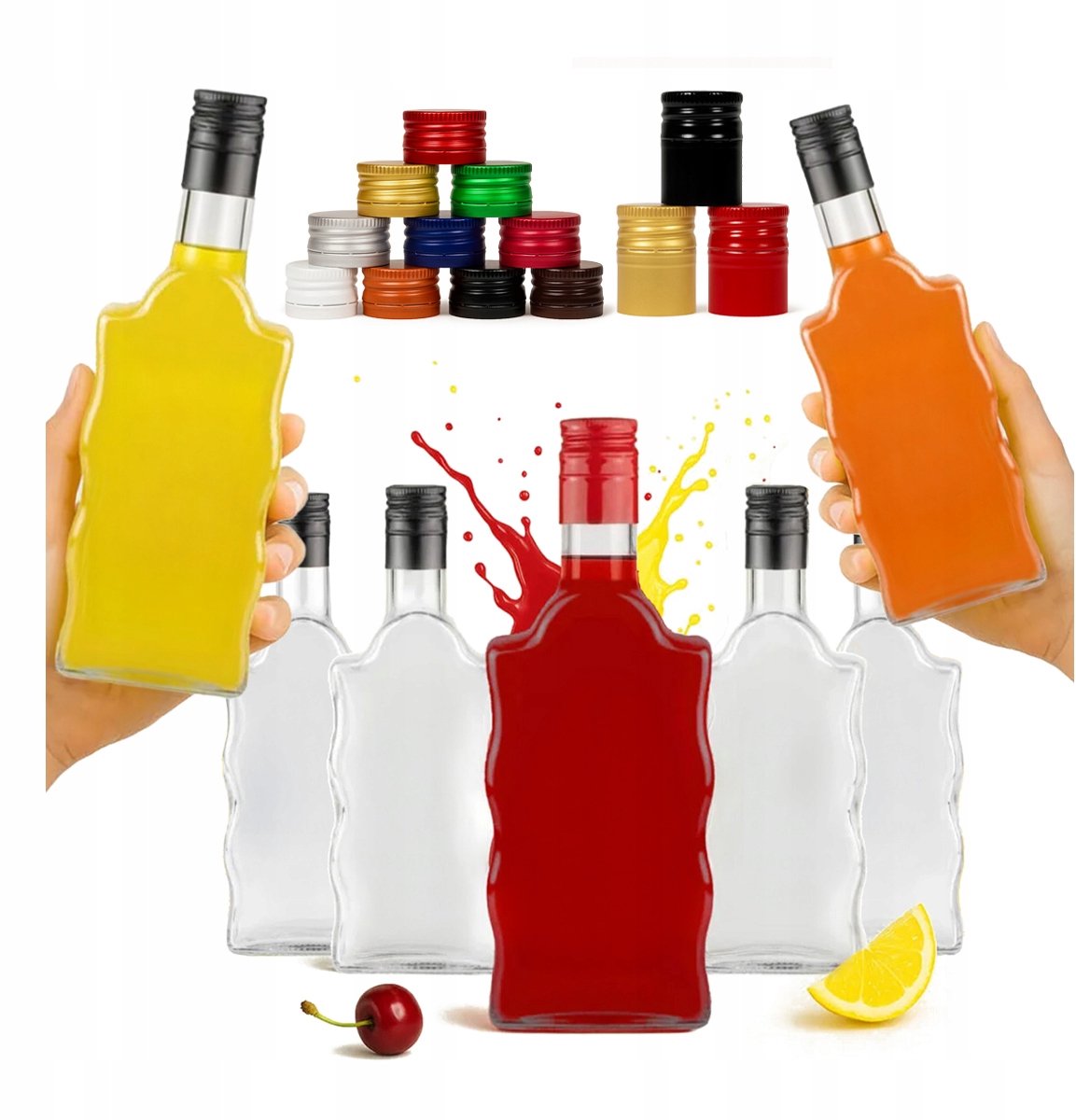 Bimberek - Warta Fala - Glazen Flessen - 500 ml - Inclusief Dop