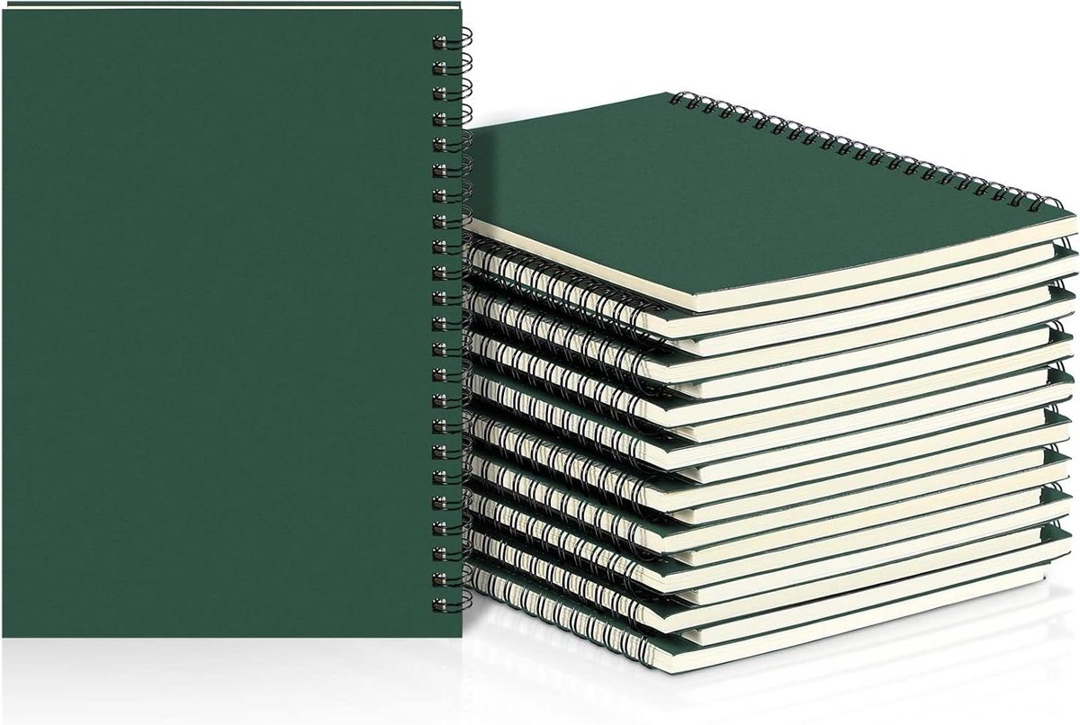 Notitieboeken - Schrijfblokken - Notities Maken - Gelinieerd Papier - A5 formaat - Donkergroen