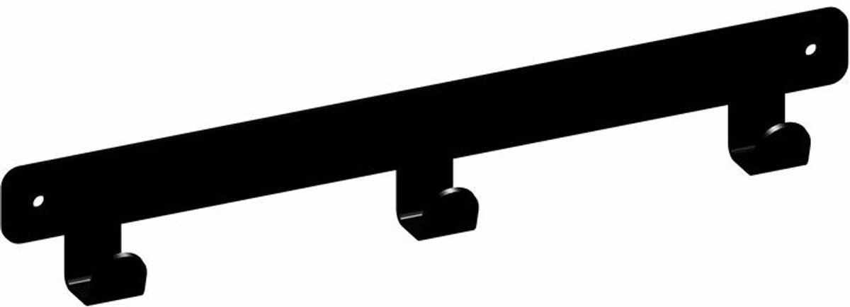 Gamet WS19 Serie - Zwarte Stijl Wandkapstok - 280mm - Modern - Loft
