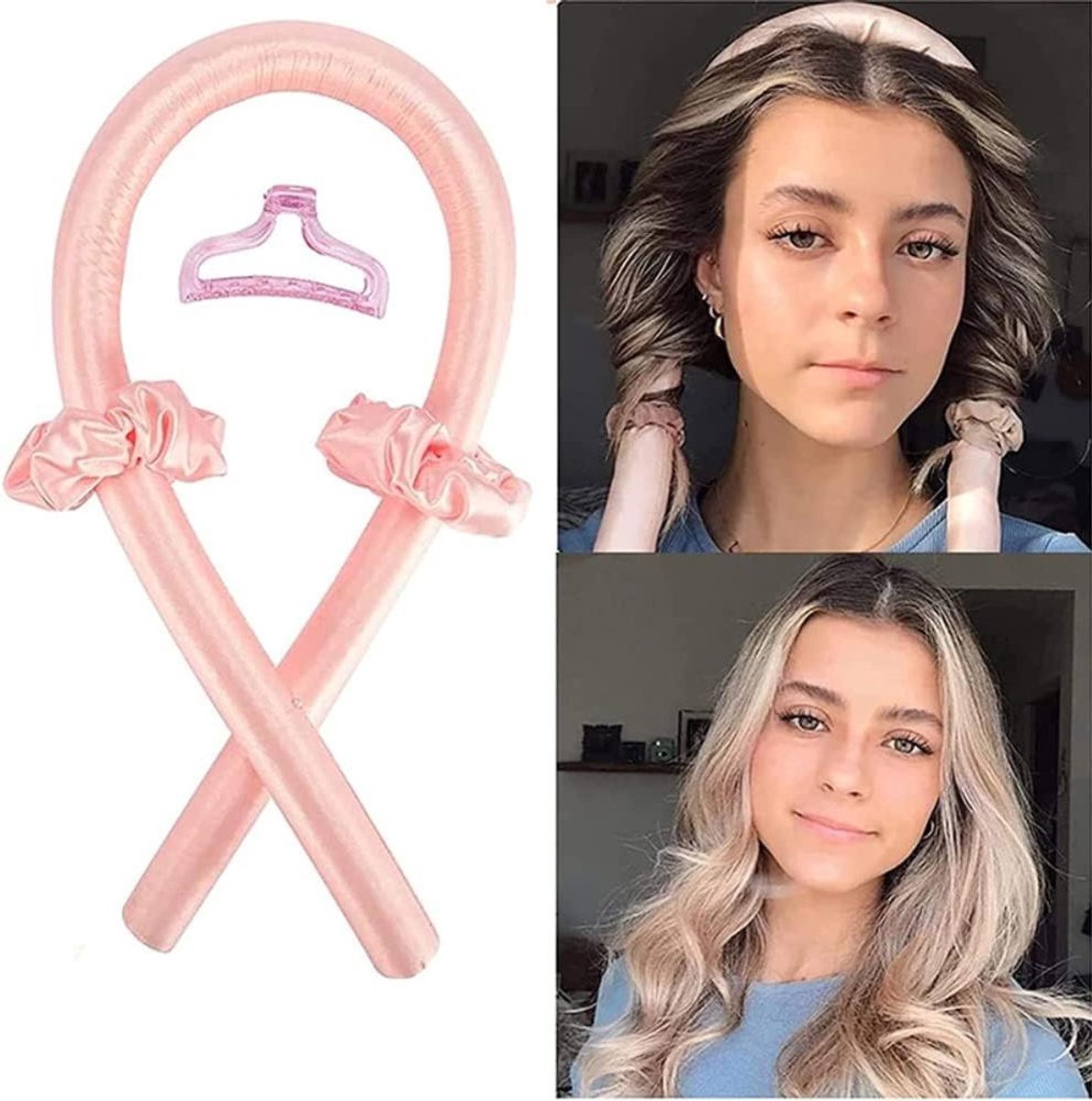 Warmteloze Krulband - Krullende Hoofdband Krultang - Haar Krullen Zonder Hitte - Geen Beschadiging Glad Oppervlak - 2 g