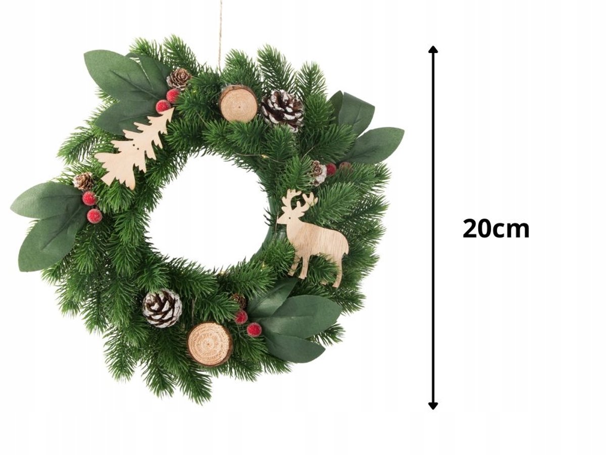 Hangzhou A Link Star Technology - LED Kerstkrans - Binnen- & Buitengebruik - Kerstsfeer - Battery Powered – foto 5