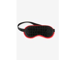 Poupee Marilyn Serie - Erotische Blinddoek - Zwart/Rood - Lakleer - Slangenmotief