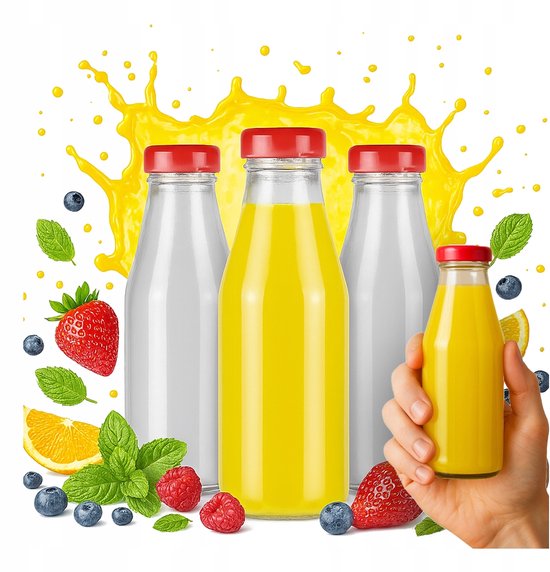 Bimberek - Glazen Flessen voor Sap - 200ml - Met Dop - 50 stuks — afbeelding 3