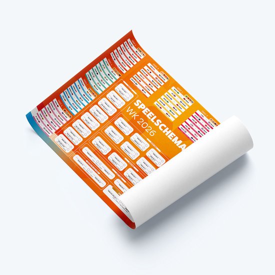 WK 2026 Speelschema | Poster Nederlands Elftal | A1 | Oranje | 84,1 x 59,4 cm