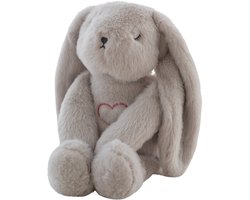 Lulla Bunny Slaapknuffel Grijs – met natuurlijke hartslag & ademhaling – Slaaphulp – Werkt tot 12 uur – Hypoallergeen & Wasbaar – Voor Baby, Prematuur & Kind