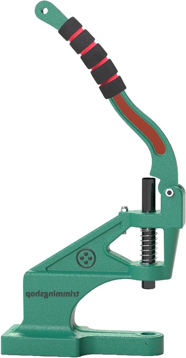 Handpers Machine - Drukknopen Pers - Kleding Versieren - Duurzaam IJzer - 38cm Hoogte - Groen