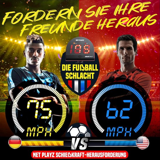 NET PLAYZ Voetbalradars, trainingsapparaten met snelheidssensoren, voetbalgeschenken, hightech gadgets en uitrusting voor voetbalspelers — afbeelding 4