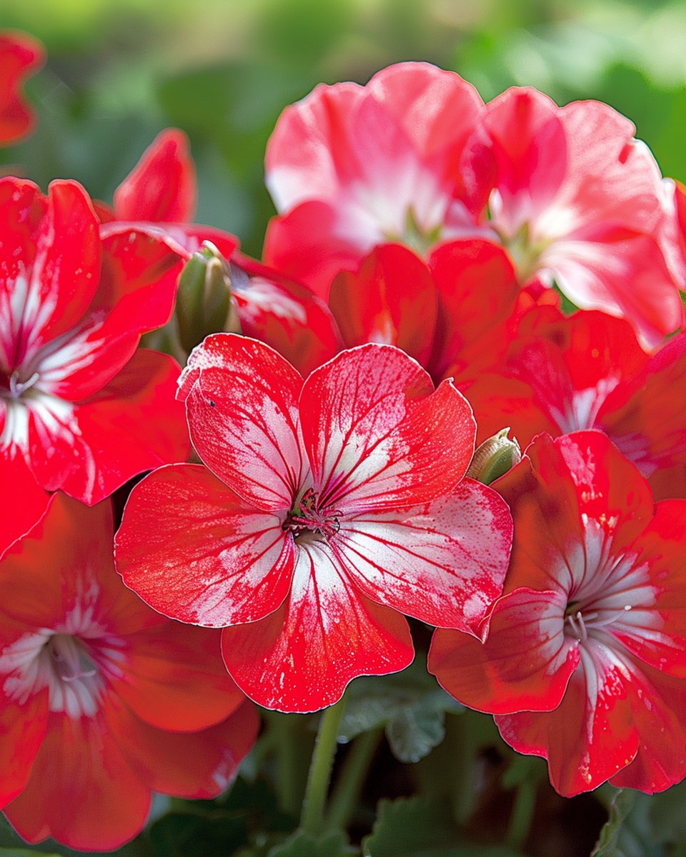 Geranium Zaden Bright Eyes F1 Pelargonium Zonale Eenjarig Rood Wit