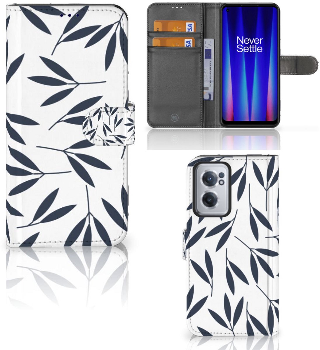 OnePlus Nord CE 2 Hoesje Leaves Blue