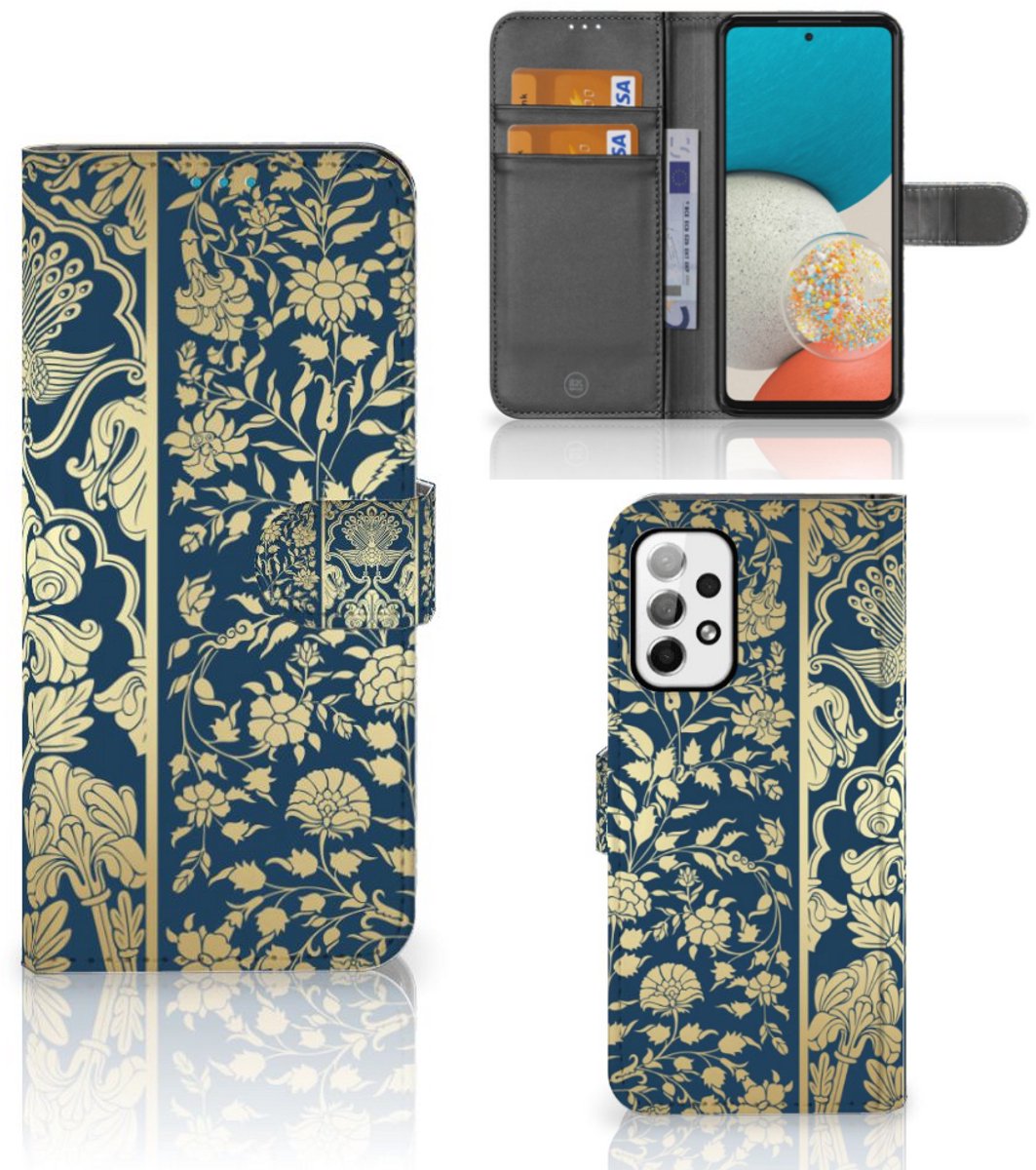 Samsung Galaxy A73 5G Hoesje Beige Flowers