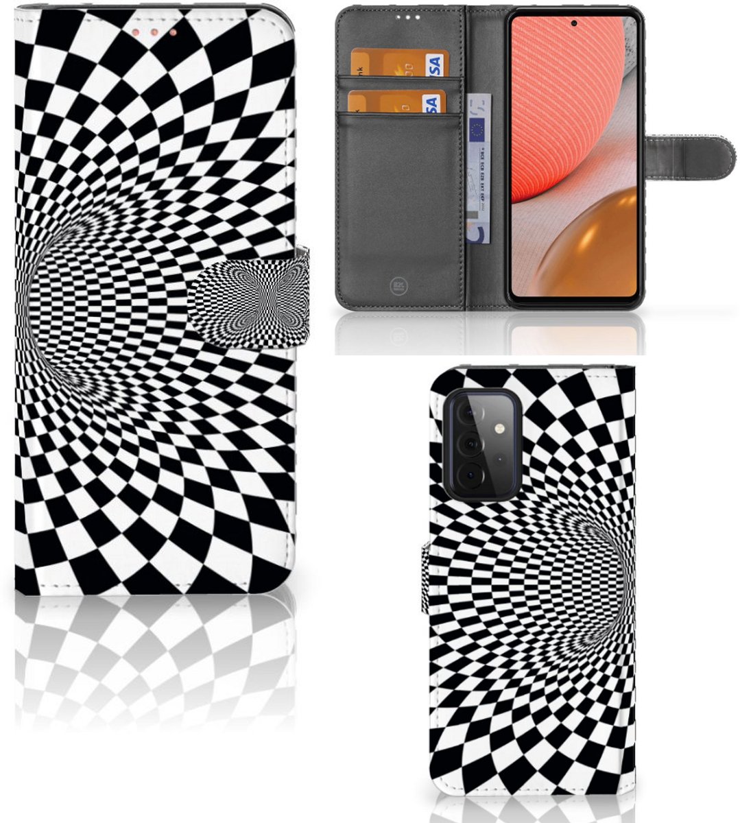 Book Case voor Samsung Galaxy A72 Book Case Illusie