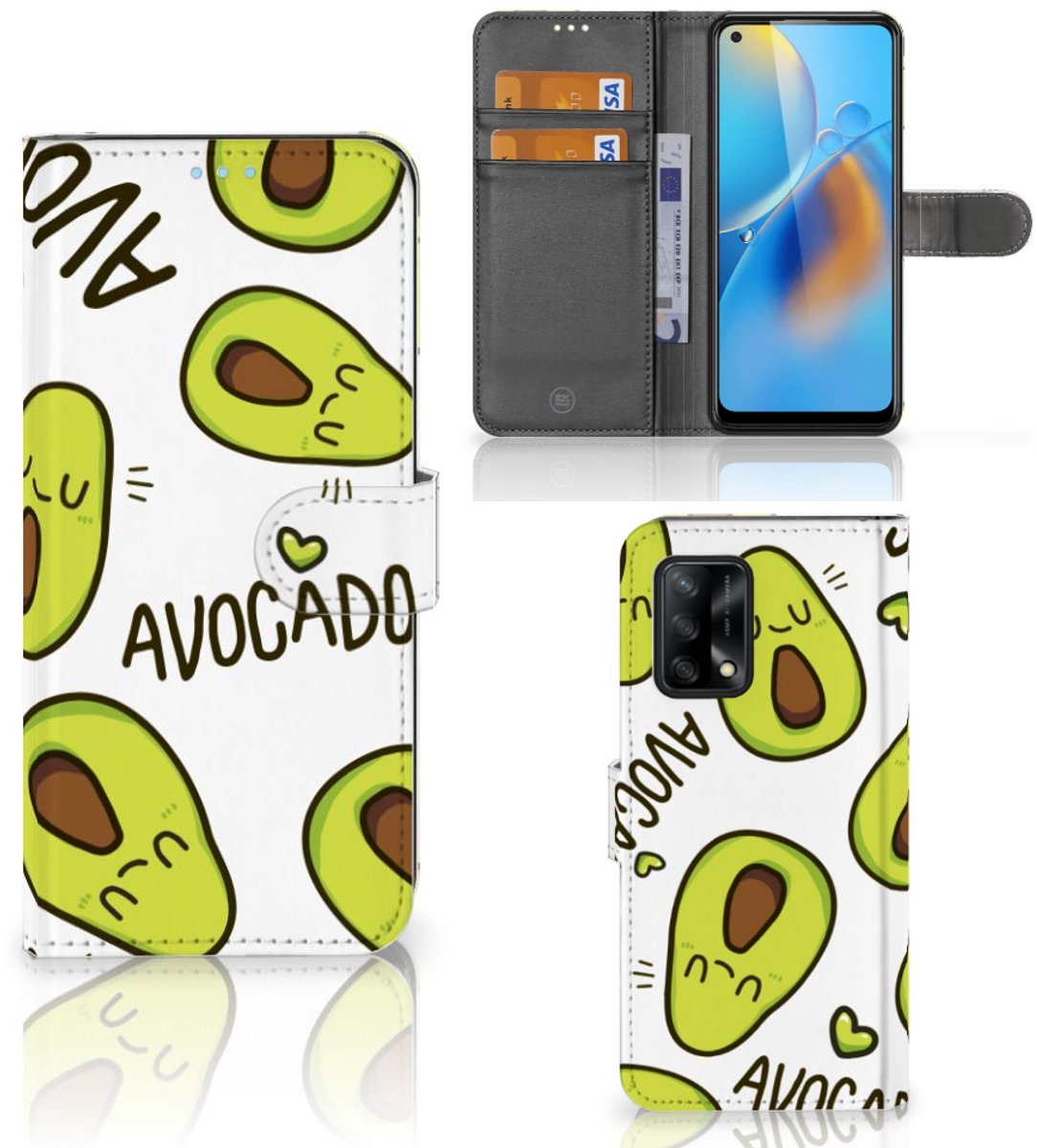 OPPO A74 4G Leuk Hoesje Avocado Singing