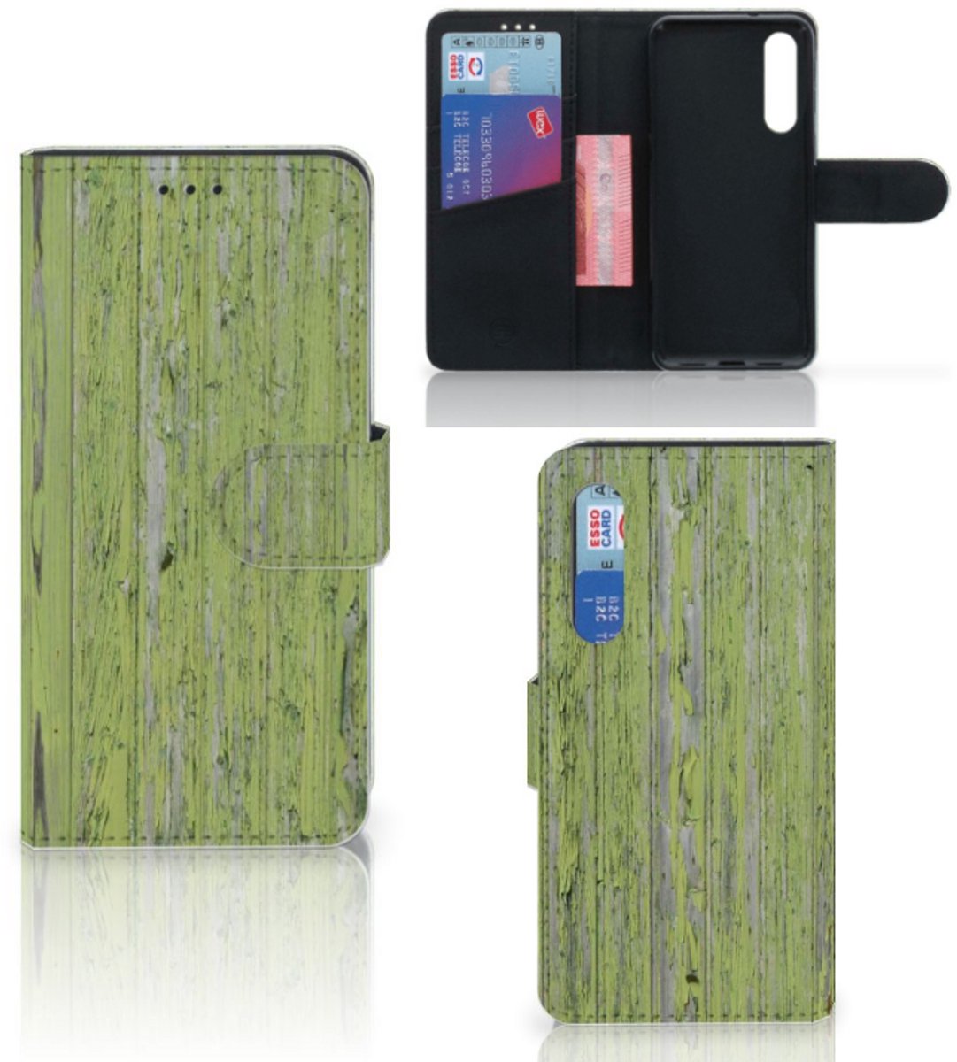 Xiaomi Mi 9 SE Book Style Case Green Wood