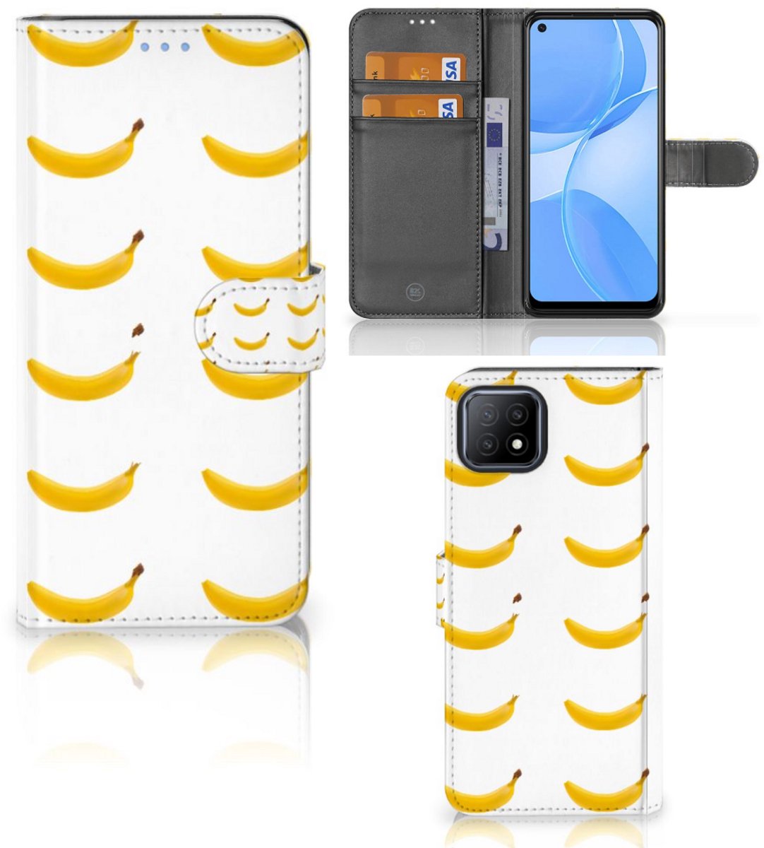 OPPO A73 5G Book Cover Banana
